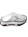 Women Half Slippers PU Leather Flats Female Retro Low Top Sneakers Mesh Breathable High Heel Outdoor Walking platform Shoes. 
