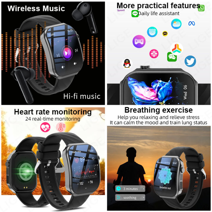 LIGE%20Smart%20Watch%20Men%203D%20Curved%20Surface%20Screen%20Bluetooth%20Call%20Flashlight%20100+%20Sports%20Modes%20Watches%20AI%20Voice%20Waterproof%20Smartwatch%20-%20Image%203