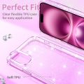 Clear Glitter Case For iPhone 16 Pro Max 15 Plus 14 13 Mini 12 11 X XS XR SE 2022 2020 8 7 15Pro 16Pro Sparkle Bling Phone Cover. 