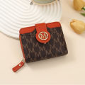 New Short Model Printed with Letters PU Multi-card Position European and American Short Wallet Women. 