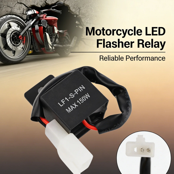 2PIN Motorcycle LED 12V Light Flasher Relay 2-pole Flasher Relay For ...