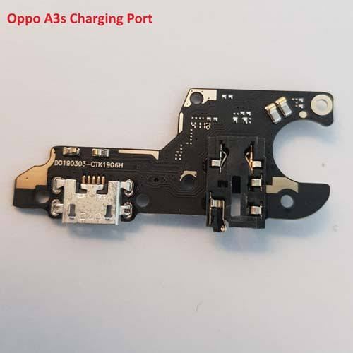 Oppo A3s USB Charger Dock Charging Port Board Connect Earphone Jack Charging Port Flex Cable Replacement Parts Test