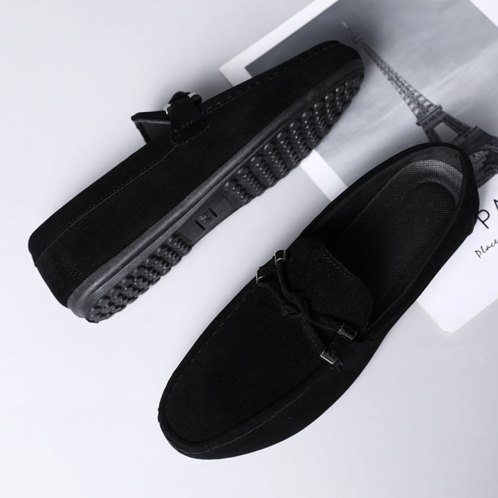 2026%20Summer%20Casual%20Fashion%20Driving%20Loafers%20Suede%20Leather%20Minimalist%20Slip-Ons%20Comfortable%20Trendy%20Work%20Shoes%20Black%20&%20Khaki%20Two-Ton%20-%20Image%204