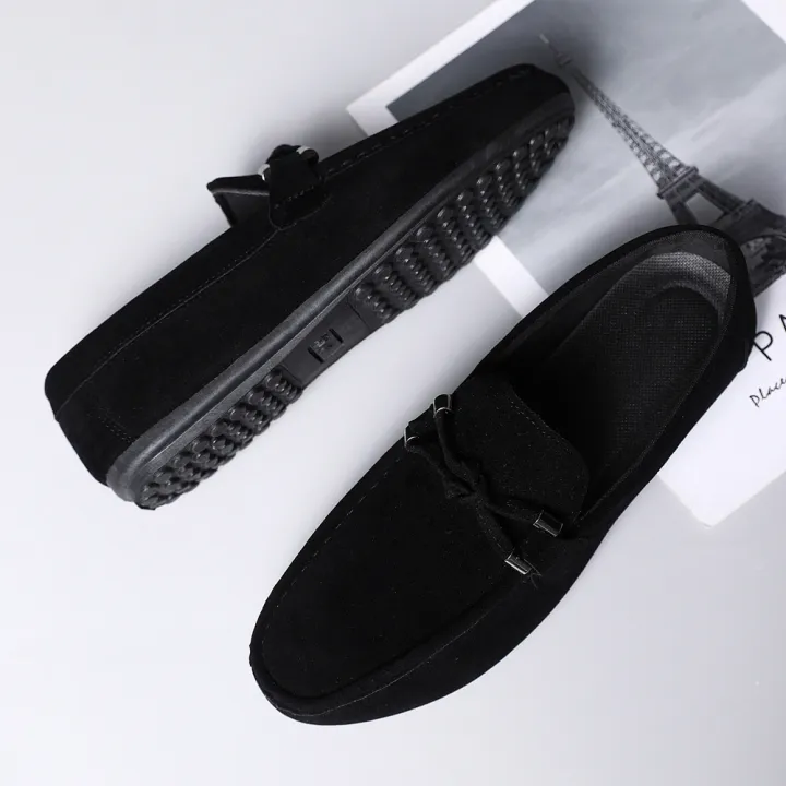 2026%20Summer%20Casual%20Fashion%20Driving%20Loafers%20Suede%20Leather%20Minimalist%20Slip-Ons%20Comfortable%20Trendy%20Work%20Shoes%20Black%20&%20Khaki%20Two-Ton%20-%20Image%204