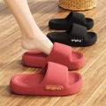 Thick Platform Pillow Slippers Women 2025 Summer Soft Sole Eva Cloud Slippers Woman Letter Print Non Slip Indoor House Shoes. 
