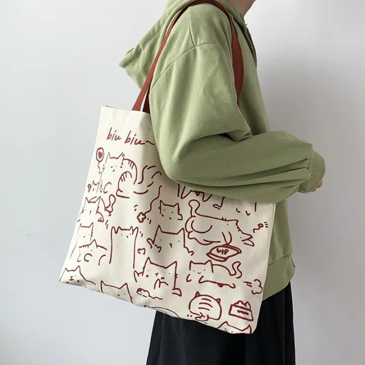 Printed%20Premium%20Quality%20Canvas%20Tote%20Bag,%20Cat%20Printed%20Tote%20Bag%20With%20Zipper%20(CP-01)%20-%20Image%206