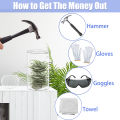 Saving Piggy Bank Adults Kids Transparent Acrylic Money Box Reusable money saving box Coin Bills Money Bank Safe for money.