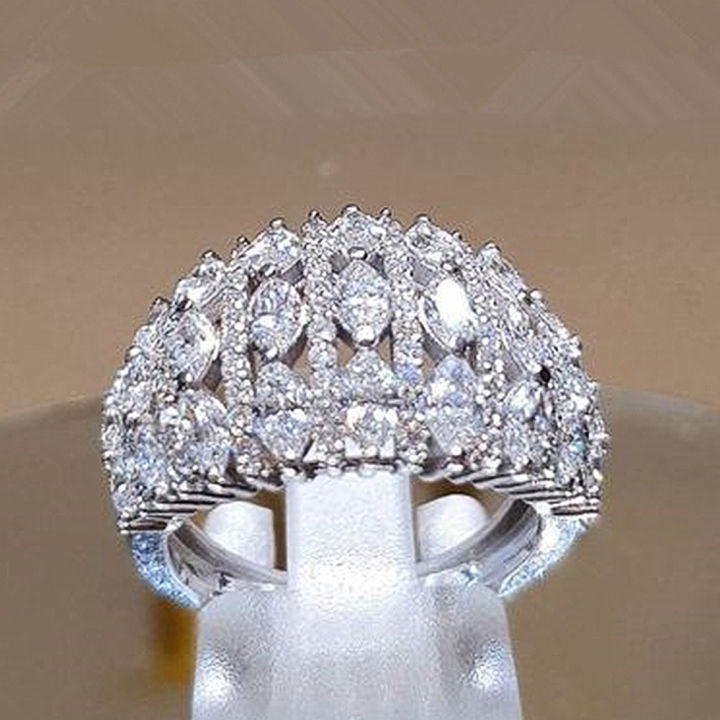 Huitan%20Brilliant%20Bridal%20Rings%20for%20Wedding%20Ceremony%20Party%20Full%20Paved%20Shiny%20CZ%20Stone%20Silver%20Color%20Fashion%20Luxury%20Jewelry%20for%20Women%20-%20Image%202