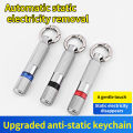 Static Rod Electrostatic Discharger Portable Anti-Static Keychain Winter Dry Climate Static Eliminator LED Electricity Detection.
