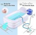 White Durable Portable Inflatable bathtub with Large Backrest freestanding inflatable pool bath spa. 
