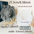 Animal Head Lion Wall Decor Mold Wolf Head Living Room Decor Plaster Silicone Mold Turtle Storage Tray Concrete Mold. 