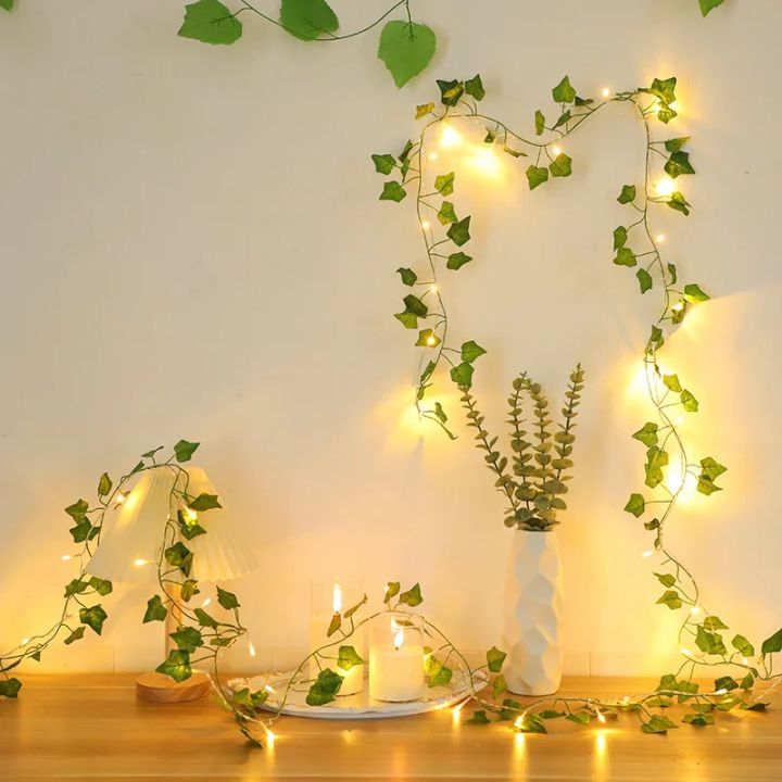 1/4/8PCS%202M%20Climbing%20Rattan%20Light%20String%20Willow%20Leaf%20USB%20Outdoor%20Copper%20Wire%20Rattann%20%20Wedding%20Party%20Decorative%20LED%20String%20Light%20-%20Image%206
