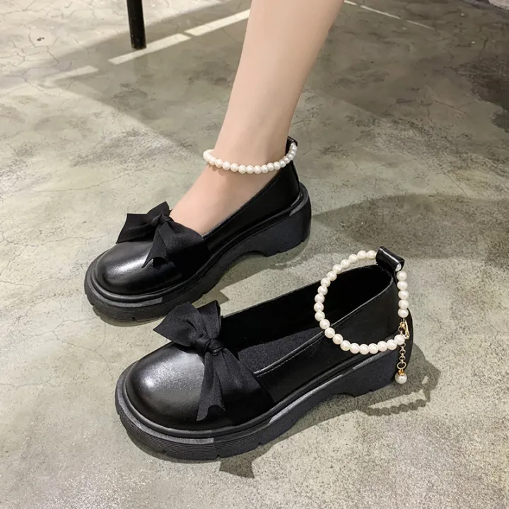 Fashion%20Mary%20Jane%20Shoes%20Women%202024%20Spring/summer%20New%20Pearl%20Bow%20Single%20Shoe%20Chunky%20Heel%20Small%20Leather%20Shoes%20-%20Image%206