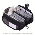 Large Capacity Pencil Case - Durable, versatile tabletop storage box for boys and girls, portable study and work stationery box. 