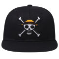 Pirate Skull Embroidered Baseball Hat Anime Cartoon Luffy Fashion Personalized Pattern Hip Hop Outdoor Sunscreen Flat Edge Hat. 