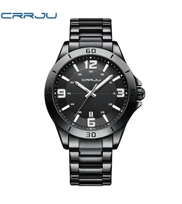 CRRJU 5003 Mens Gold Stainless Steel Watches Luxury Quartz Wrist Watch Men Business Casual Watch relogio masculinon