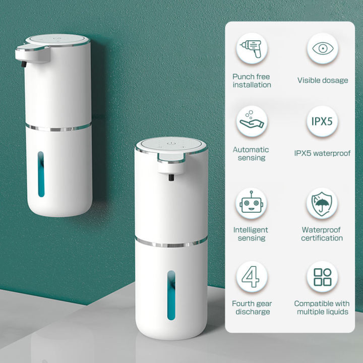 380ML%20Touchless%20IPX5%20Waterproof%204-Gears%20Adjustable%20Foam/Gels%20Automatic%20Sense%20Soap%20Dispenser%20Electric%20Hand%20Dish%20Washing%20Machine%20-%20Image%202