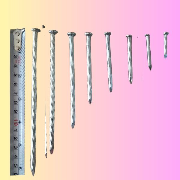 Steel  Concrete Nails. Size 1 inch, 1.5 inch, 2 inch, 2.5 inch, 3 inch, 4 inch, 5 inch, 6 inch and 1 inch thin steel nails