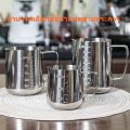 304 Stainless Steel Milk Frothing Pot with Scale, 350/600 Ml. For Coffee Makers. 