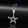 Hot Selling Icy Star Jewelry Stainless steel Twist Chain Football Cow and Boys Necklace for Men Rapper's. 