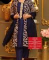 S inner:shamoze silk.chest 21.length 36.
Gown:chiffon.chest 21/22.length 40/41.
Trouser: shamoze silk.length 38/39.
     Shamoze silklm.ka. 