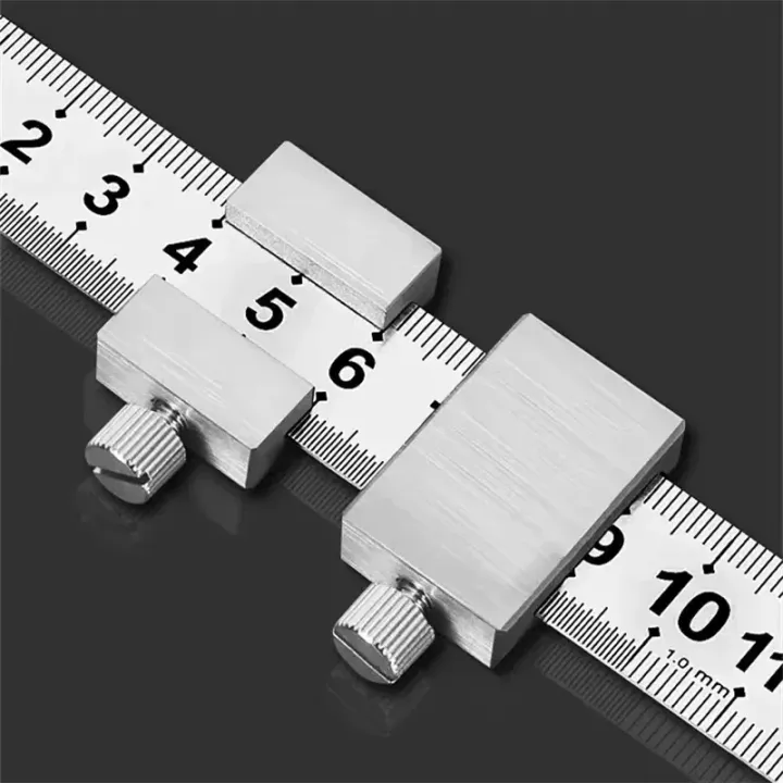 Measuring Block Ruler Protable Accurate positioning Woodworking Tools Carpentry Steel Ruler ...
