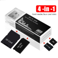Alloy Card Reader 4 Ports USB2.0 Micro SD TF M2 MS Pro Duo MMC SDHC DV Phone Camera Memory Card Adapter with LED Indicator. 