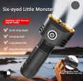 High power Laser Cannon Flashlight – Super Bright Rechargeable LED Torch with Long-Range Beam. 