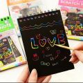 Rainbow Scratch Paper Note Pad Magic Doodle Notebook
 02 sets. 
