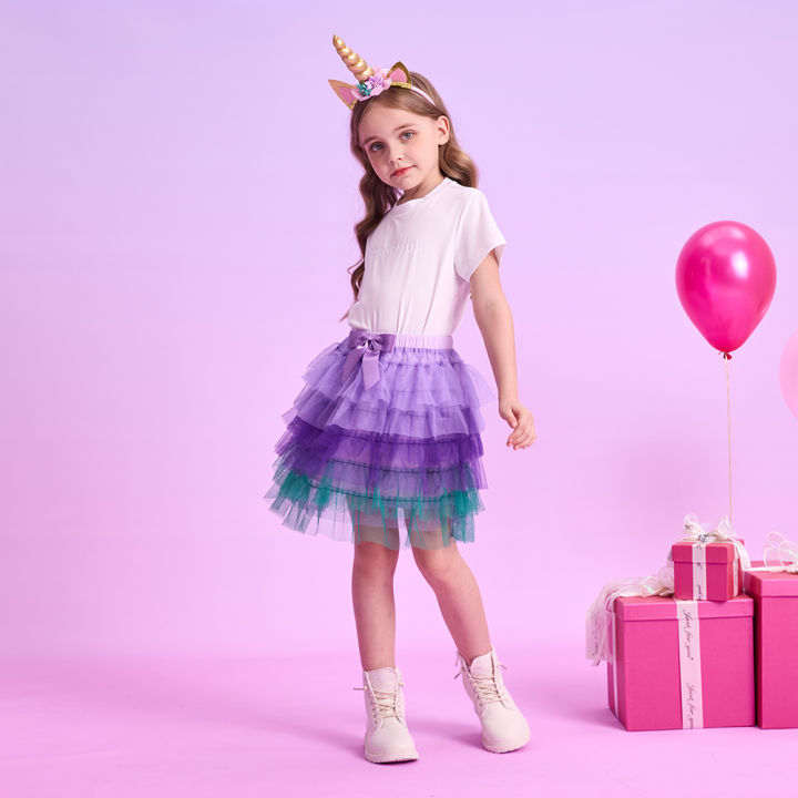 DXTON%20Kids%20Mini%20Skirts%20For%20Girls%20Layer%20Ballet%20Dancewear%20Tutu%20Skirt%20Gradient%20Tulle%20Toddler%20Skirt%20Children%20Birthday%20Party%20Costume%20-%20Image%202