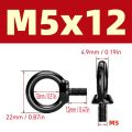 Black 304 Stainless Steel Lifting Eye Bolts Heavy Duty Marine Grade Ring Screws Metric Thread Eye Bolt for Rigging & Hanging. 