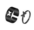 1PS/TRENDY BUTTERFLY RINGS FOR COUPLES - NEW FASHIONABLEALLOY MATAL BUTTERFLY RINGS  FOR  BOYS AND GIRLS. 