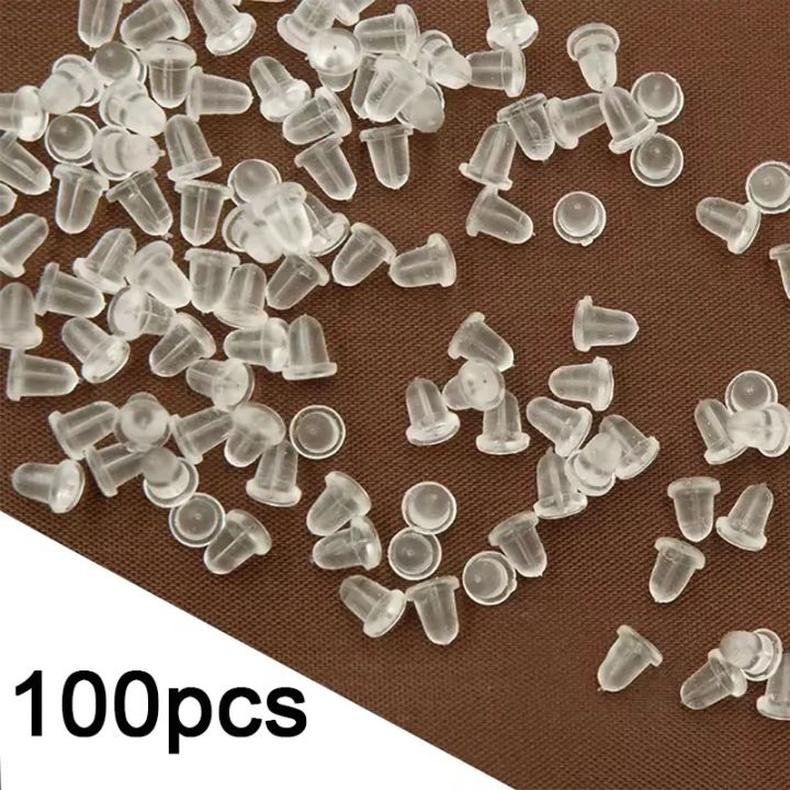 100pcs/lot Plastic ear plugs Earring Back Diy Jewelry Accessories Plastic Ear Plugging/Blocked Ear Stud Earring Stopper Findings
