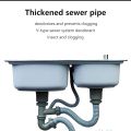 Double bowl Sink waste bowl fitting kitchen pipe kit fitting complete kitchen accessories drain pipe complete set. 