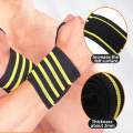 Wrist Support Band pair for Men and Women - Wrist Wraps with Thumb Loop for Weightlifting, Powerlifting, Gym, and Crossfit.. 