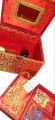 handmade customized beautiful Bridal Makeup & jewelry vanity box with mirror and compartment tray. 