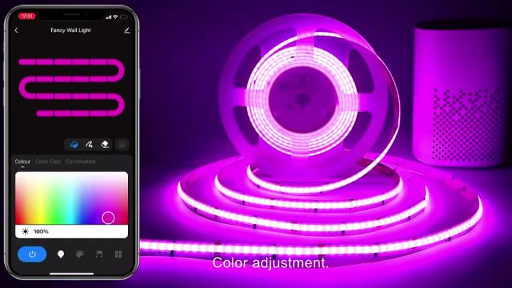 WS2811 RGBIC COB LED Strip Neon Light Tuya Smart Life Addressable Music Sync Chasing Tape Room Decor Alexa Voice Control