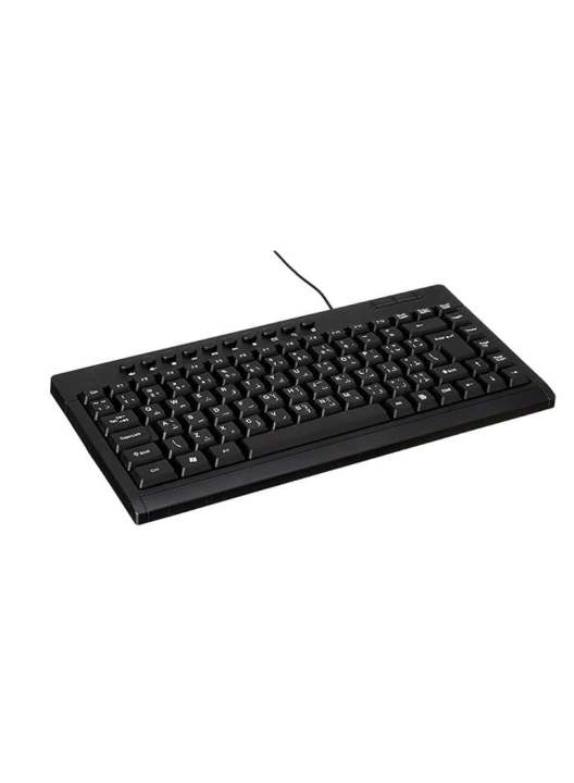 USB Wired Mini Keyboard, Slim Ergonomic Keyboard Small Compact Simple Wired Business Keyboard for Laptop and Desktop Computer, Plug and Play Small USB Keyboard