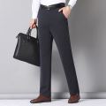 Plus Size 29-52 Men's CEO Formal Pants Elastic Gray Business Casual Seluar Slack Lelaki Stretchable Flexible Long Pant Office Trousers. 