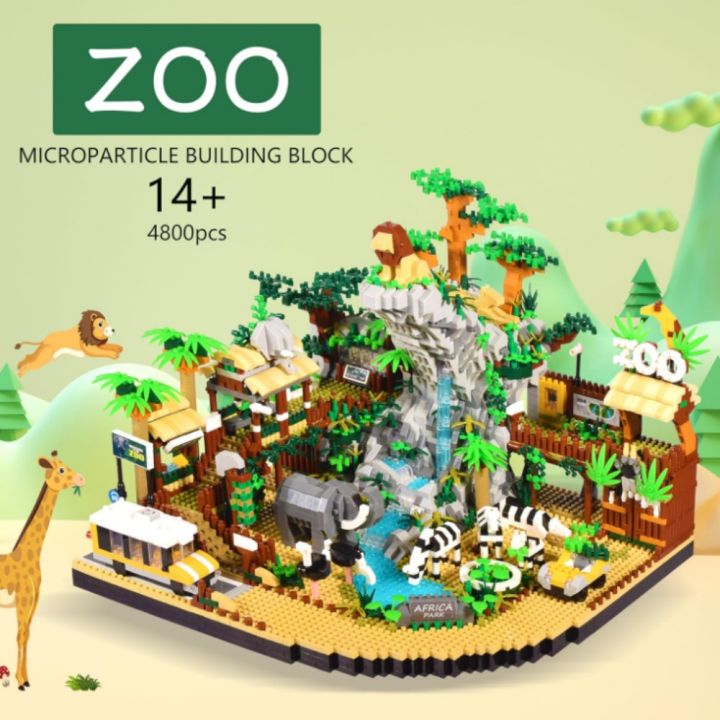 Zoo Building Miniature Building Block Set - 4,800 pieces, Zoo Mini ...