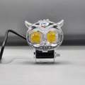Owl Light for Bike - Owl Shape Crystal Multi-Color DRL LED Fog Light for Bikes, Universal Fitment Fog Light with 8 Working Modes (Battery Use Recommended), Ideal Fog Light for Cars and Bikes 70cc & Up, Affordable Owl Lights Under 800 PKR. 