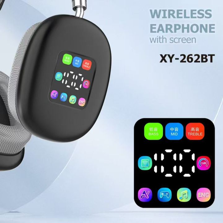 XY-262B%20Wireless%20Headphone%20with%20Digital%20Display%20Screen%20%7C%20HiFi%20Stereo%20Sound,%20Bluetooth%20Over-Ear%20Headset%20-%20Image%203