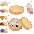 New 8.5cm Glitter Dumpling Glitter Dumpling Squishy with Box Dumplings Sensory Squeeze Toy for Stress Relief S.