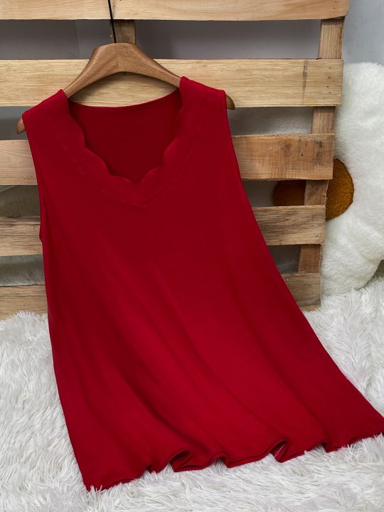 Plus%20Size%20Sleeveless%20Scalloped%20Hem%20Tunic%20Top%20for%20Women%20Casual%20Loose%20Fit%20Summer%20Blouse%20Lightweight%20and%20Breathable%20-%20Image%203