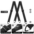Hidden Suspenders for Men 1.6" Wide Elastic Adjustable Work Suspenders Heavy Duty with 4 Snap Loop X-back Braces for Trousers. 