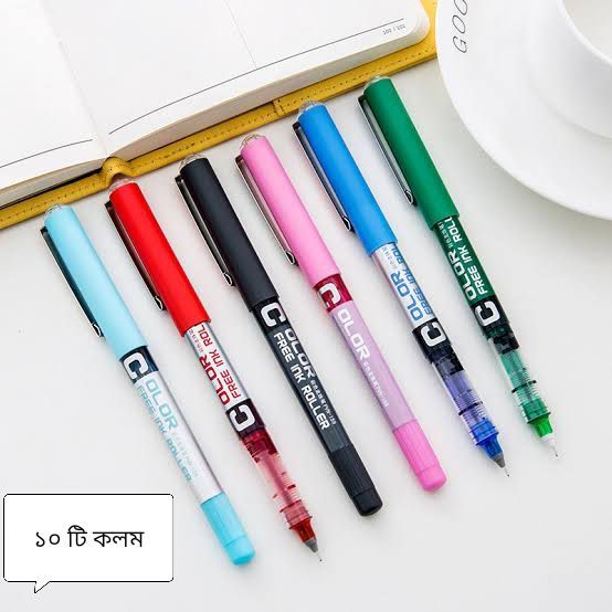 10 pcs  Ink Roller Ballpoint Pens Signature High Quality Stationery Office Accessories School Supplies