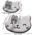 Thickened special-shaped bathroom absorbent floor mat flannel toilet mat shower room non-slip and dirt-resistant foot mat.