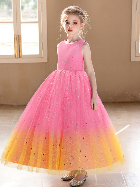 Tween%20Girl%20Dress%20Elegant%20Pink%20Crooked%20Yellow%20Flower%20Girl%20Dress%20Pearl%20Bow%20Dress%20Princess%20Skirt%20%20Ceremony%20Birthday%20Party%20-%20Image%203