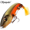 Spinpoler Soft Fishing Lure With Stinger Rig Hook Shad Bait14cm/18cm Square Paddle Tail Realistic Plastic Fish For Pike.