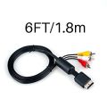 Connecting Cable RGEEK PS2 PS3 AV to RCA Composite Cable Cord for  Playstation 2 PS3 (6FT) Can Be Viewed on TV/Monitor. 